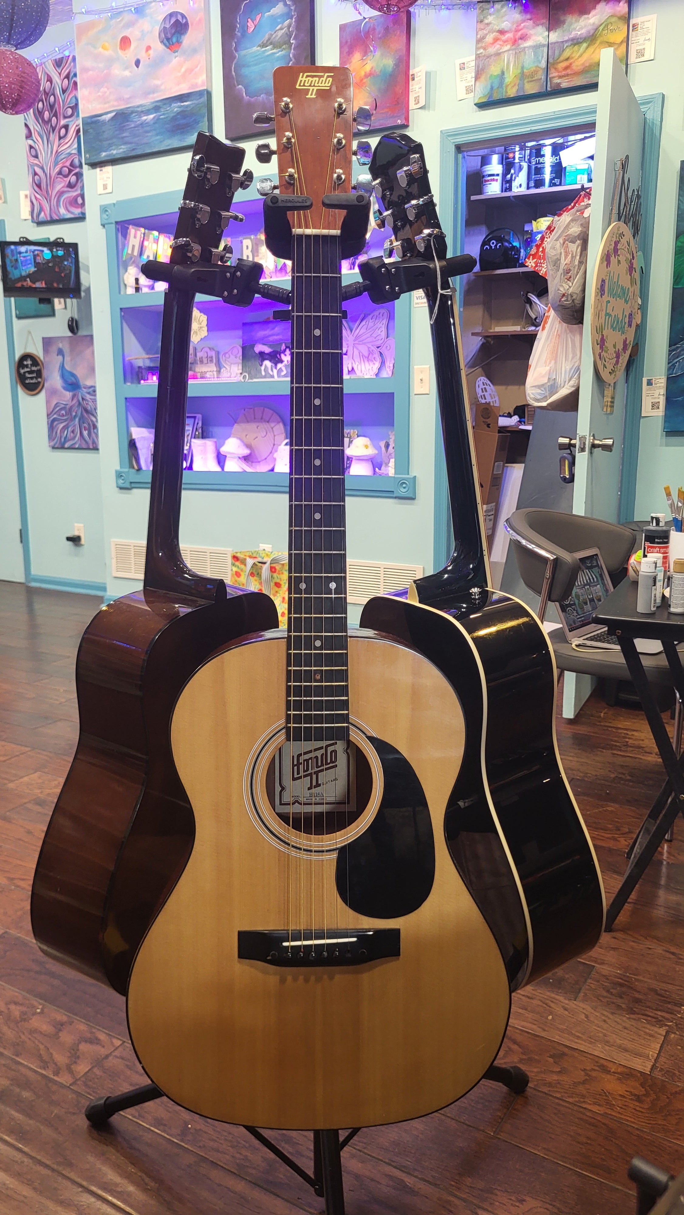Hondo II H118A Dreadnought Acoustic Guitar – Natural (Made in